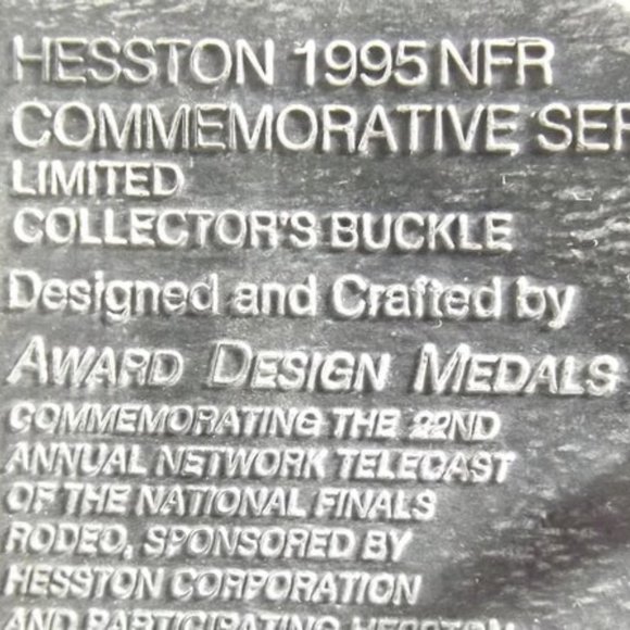 National Finals Rodeo 1995 HESSTON Belt Buckle - Picture 6 of 8